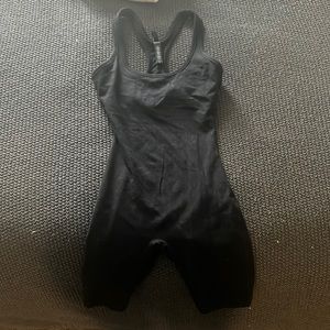 Skims Outdoor Basics mid thigh black bodysuit onesie